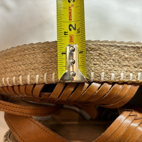 HARMONICA Sz 8.5 Sandals Huarache Fisherman Leather Espadrilles Ankle Strap - Picture 12 of 14